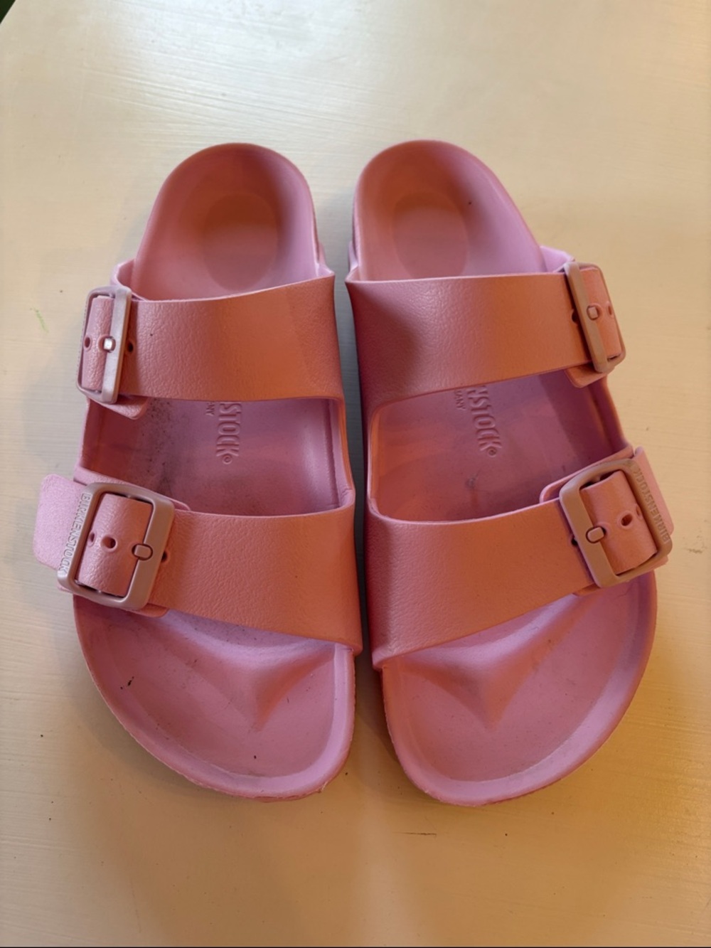 Birkenstock Pink Double-Buckle Slide Sandals